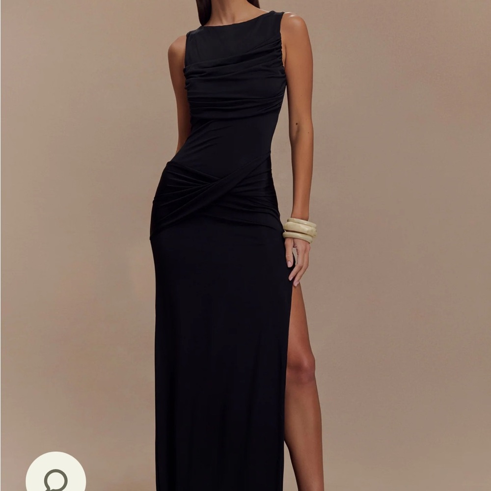 Meshki Henley Silky Drape Maxi Dress